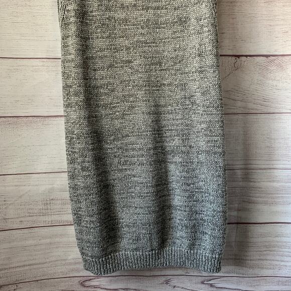 Max Studio Long Gray Knit Cardigan Sweater Vest Sleeveless Duster Open Front M - Picture 8 of 10